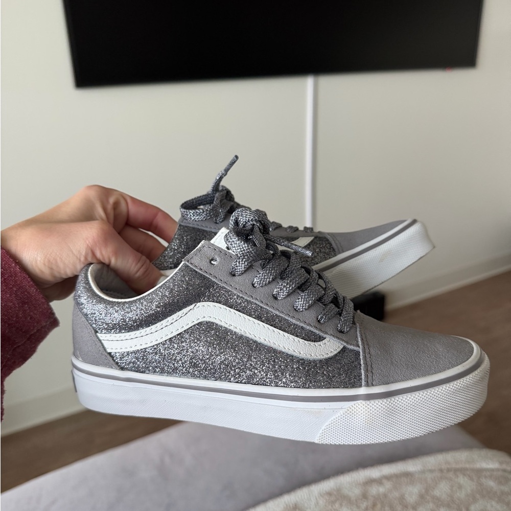 Vans Gray and White Women's Sneakers